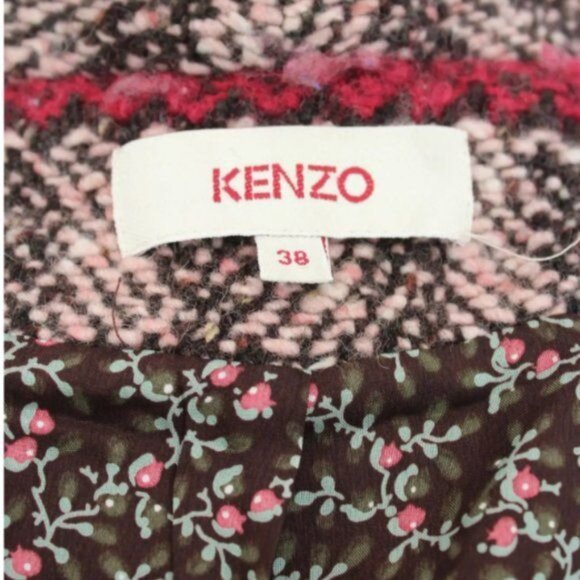 VTG KENZO Wool Striped Oversized Peacoat Jacket Made in France - Picture 13 of 13